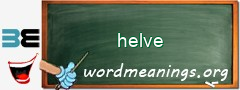 WordMeaning blackboard for helve